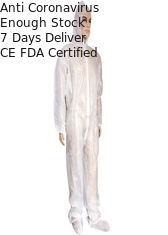 ขนาดที่กำหนดเองน้ำหนักเบาทิ้ง Coveralls ฉีกขาดทนสำหรับโรงพยาบาล