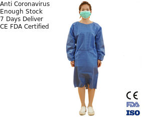 ชุดป้องกันทางการแพทย์ที่ใช้แล้วทิ้งสูงขนาด S-5XL และสายรัดข้อมือยางยืด
