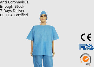 สารเคมีที่ใช้แล้วทิ้งทางการแพทย์ขัดถูป้องกัน Coveralls XL XXL ขนาด