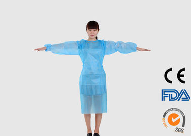 เสื้อผ้าทางการแพทย์ที่ใช้แล้วทิ้งนอนวูฟเวนชุดผ่าตัดสีฟ้า CE ISO ได้รับการอนุมัติ